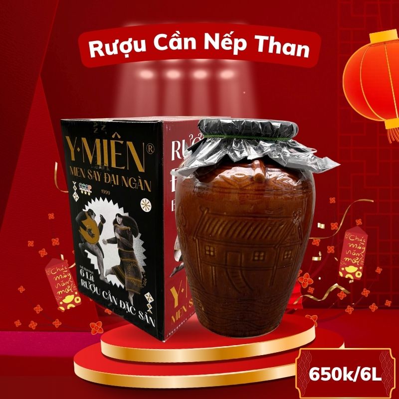 Rượu cần nếp than 6 lít giá bao nhiêu?