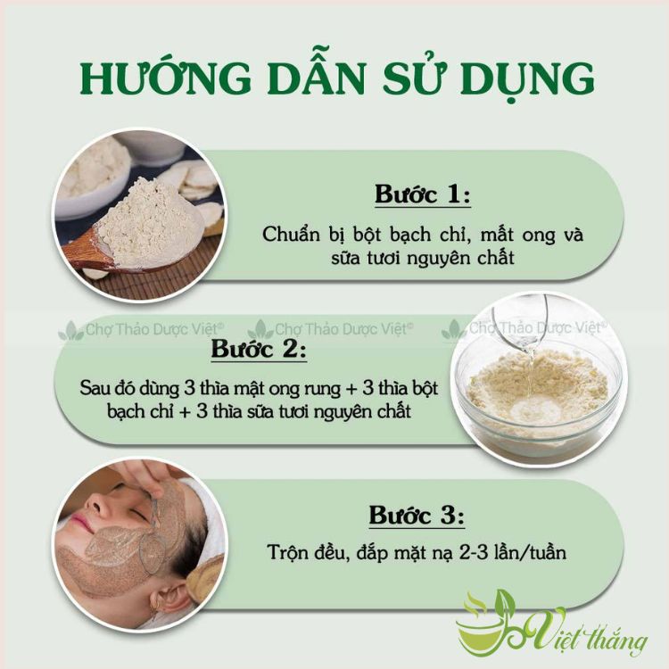 Cách sử dụng bột bạch chỉ